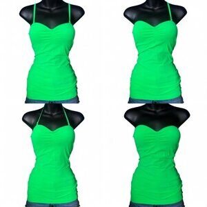 Candy Couture Neon Green Cami